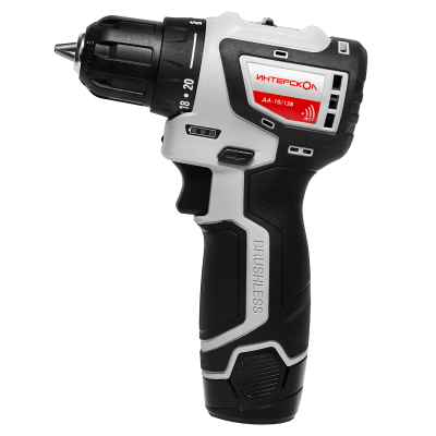 Дрель-шуруповерт аккумуляторная бесщеточная ДА-10/12В (Li-ion, кейс, 2 аккум., 2Ач) 687.2.2.70