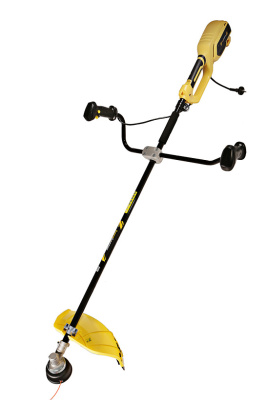 Электротриммер HANSKONNER, 2000 Вт, металл. вал, плавный пуск., нож/леска, ранц ремень HGT10BS 