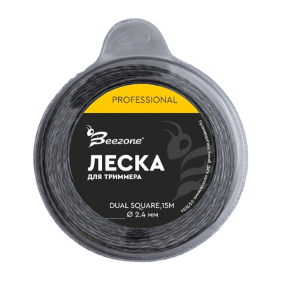 Леска BEEZONE PROFESSIONAL 2.4*15м Dual Square DSQ2415B