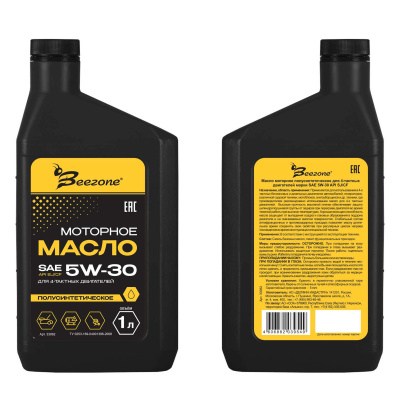 Масло BEEZONE 4-т п/син SAE 5W-30 API SJ/CF 1л 33062