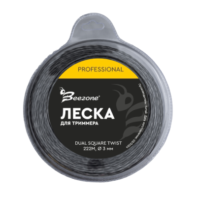 Леска BEEZONE PROFESSIONAL 3.0*222м Dual Square Twist DSQT30222S