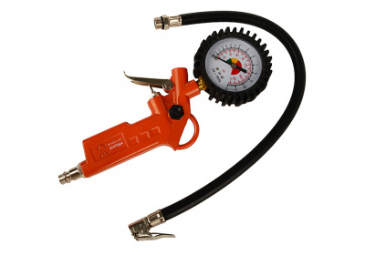 Пистолет для накачки шин 2-8 бар, кнопка стравл давления, шкала 0-12 бар, Sturm! AU-1720-06